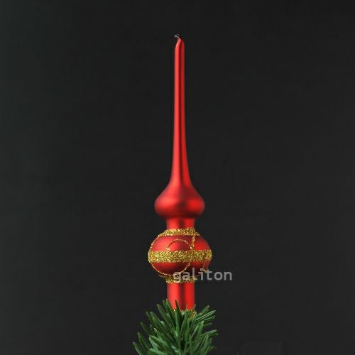 【xmas限定販売】 グラスツリートップミニ 赤金 1046R