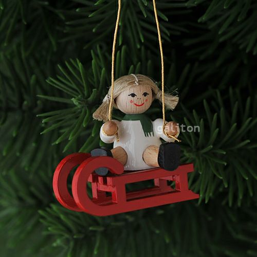 【xmas限定販売】《クリスマスオーナメント》 カーヴェーオー KWO ソリにのる女の子