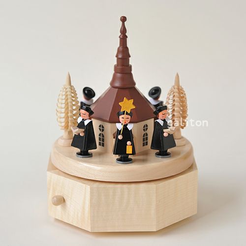 【xmas限定販売】 オルゴール 教会と聖歌隊 （きよしこの夜）