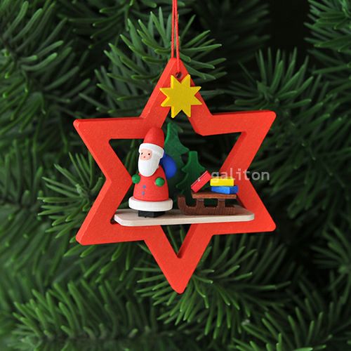 【xmas限定販売】《クリスマスオーナメント》 クリスティアンウルブリヒト Christian Ulbricht 赤い星のサンタ