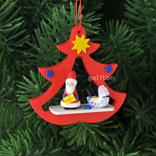 【xmas限定販売】《クリスマスオーナメント》 クリスティアンウルブリヒト Christian Ulbricht 赤いツリーのサンタ