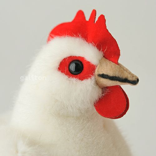 ケーセン Koesen ぬいぐるみ めんどり（小）白