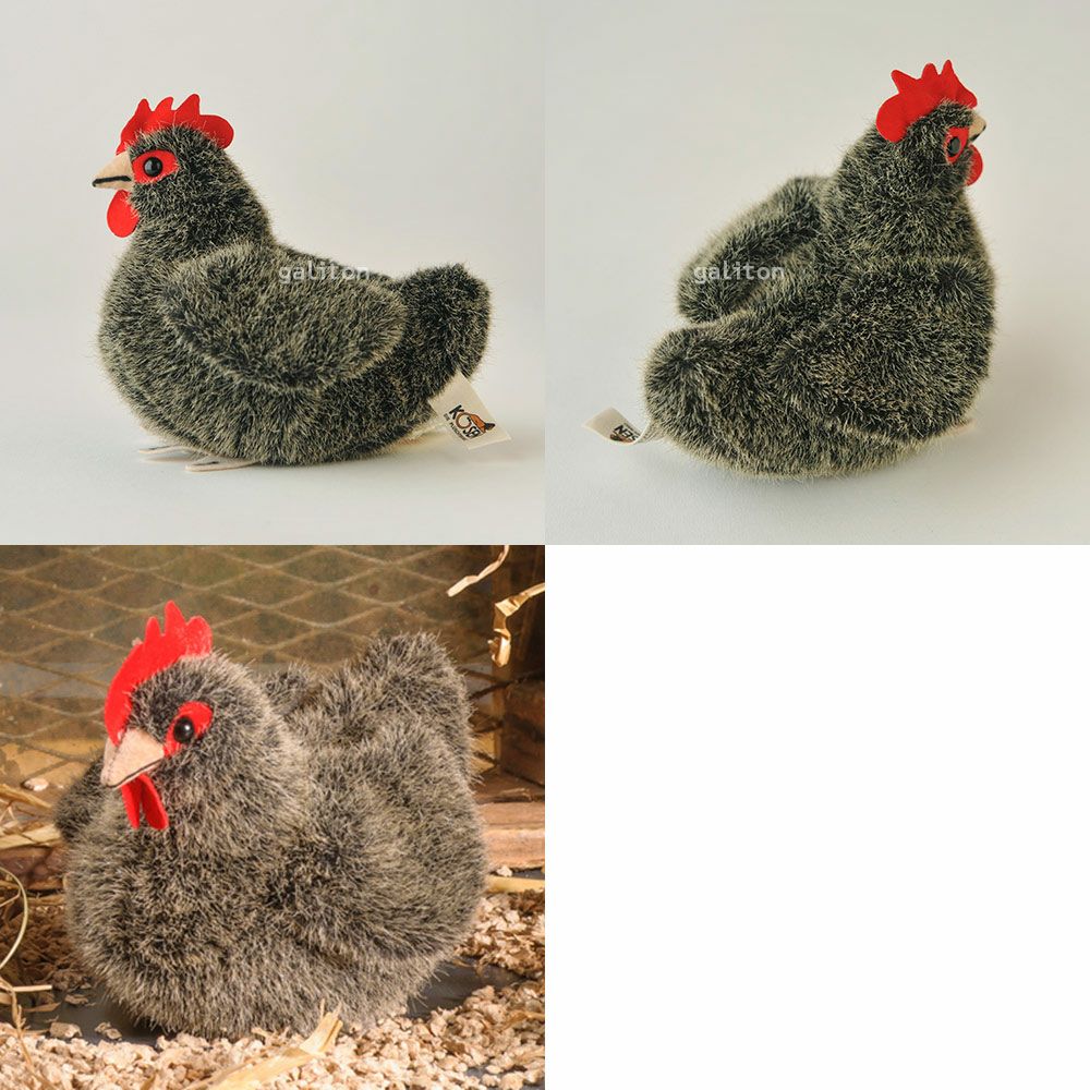 ケーセン Koesen ぬいぐるみ めんどり（小）グレー