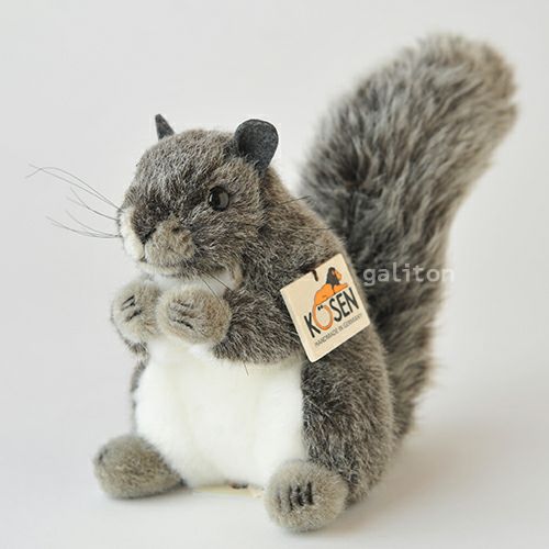 ケーセン Koesen ぬいぐるみ ハイイロリス