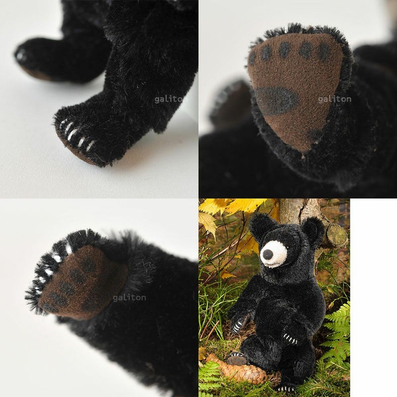 ケーセン Koesen ぬいぐるみ 限定版モヘアブラックベア（ミニ）