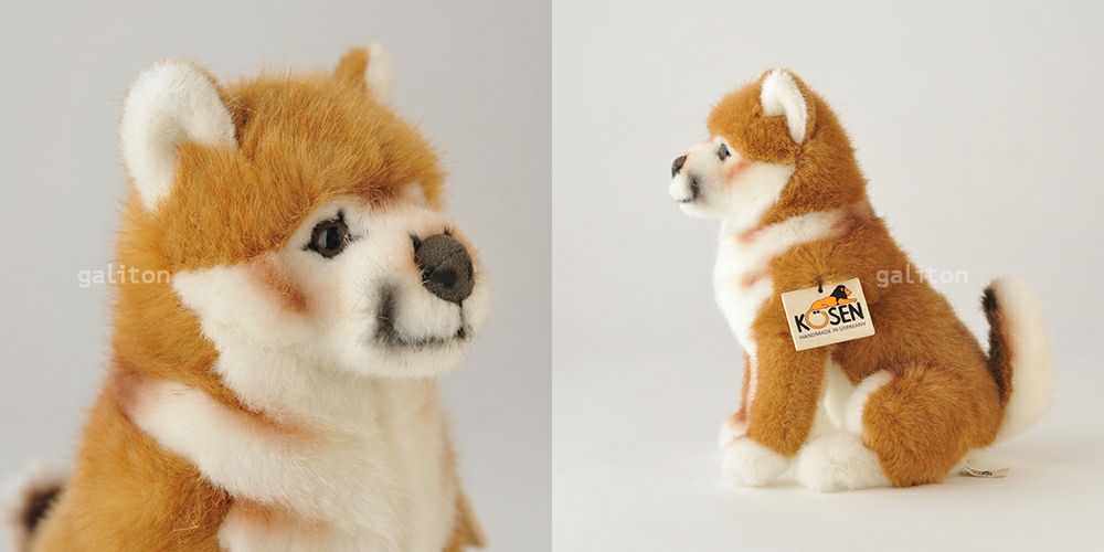 ケーセン Koesen ぬいぐるみ 柴犬の子 座り |木のおもちゃ がりとん