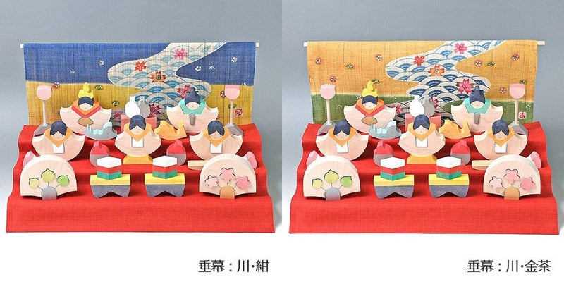 小黒三郎 銀杏びな三段飾り 特製垂幕