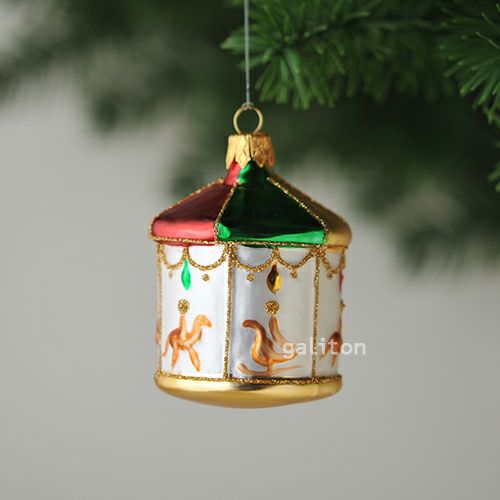 【xmas限定販売】 グラスオーナメント メリーゴーラウンド10140