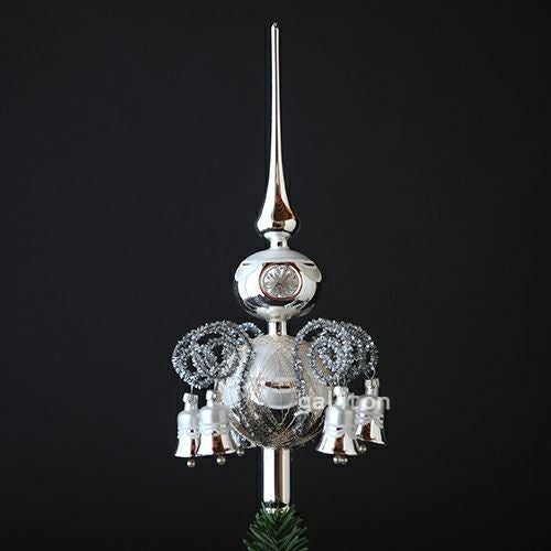 【xmas限定販売】 グラスツリートップ 鐘付 シルバー SP763D