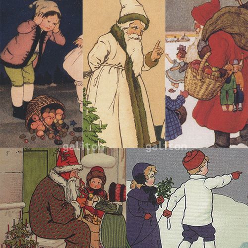 【xmas限定販売】 クリスマスポストカード5枚組Q