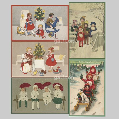 【xmas限定販売】 クリスマスポストカード5枚組R