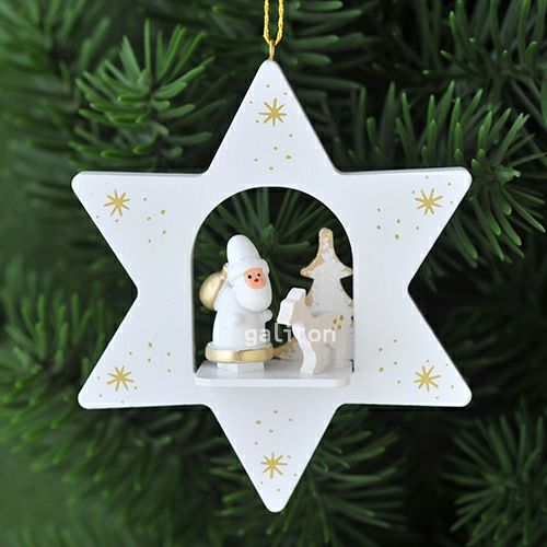 【xmas限定販売】《クリスマスオーナメント》 クリスティアンウルブリヒト Christian Ulbricht 白い星のサンタとシカ