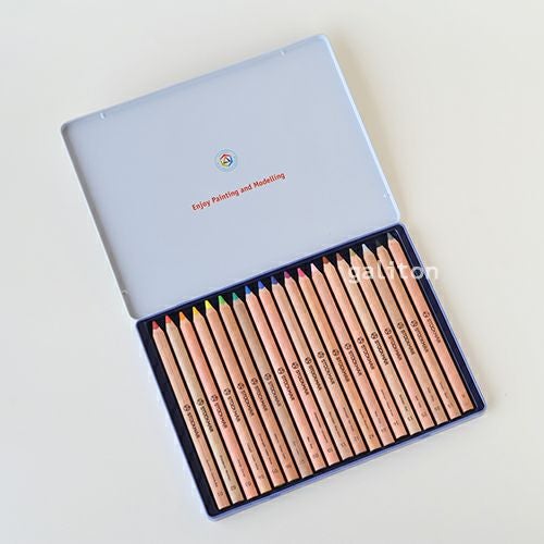 シュトックマー Stockmar 三角軸色鉛筆18色+鉛筆B メタルケース入