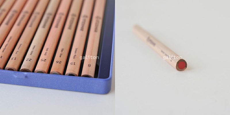 シュトックマー Stockmar 三角軸色鉛筆24色+鉛筆B メタルケース入