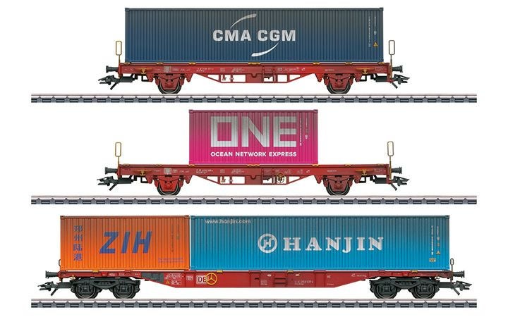 maerklin/メルクリン 47580 コンテナ貨車3両セット DBAG |木のおもちゃ