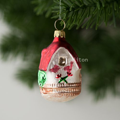 【xmas限定販売】 グラスオーナメント 七面鳥の家 30144