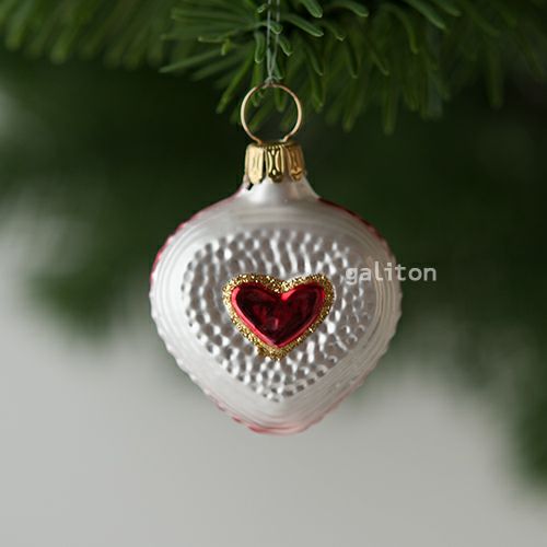 【xmas限定販売】 グラスオーナメント ハートと丸 30147
