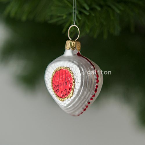 【xmas限定販売】 グラスオーナメント ハートと丸 30147