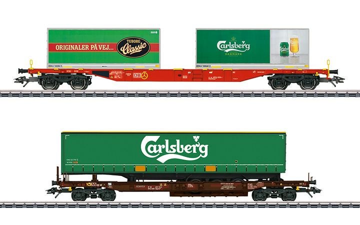 maerklin/メルクリン 47109 低床コンテナ貨車2両セット Carlsberg Tuborg