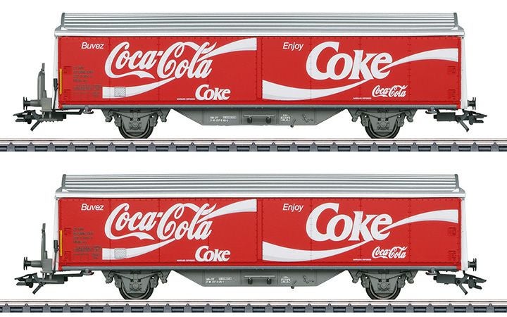 maerklin/メルクリン 48344 スライディングウォール貨車2両セット SBB Hbils-vy Coca-Cola