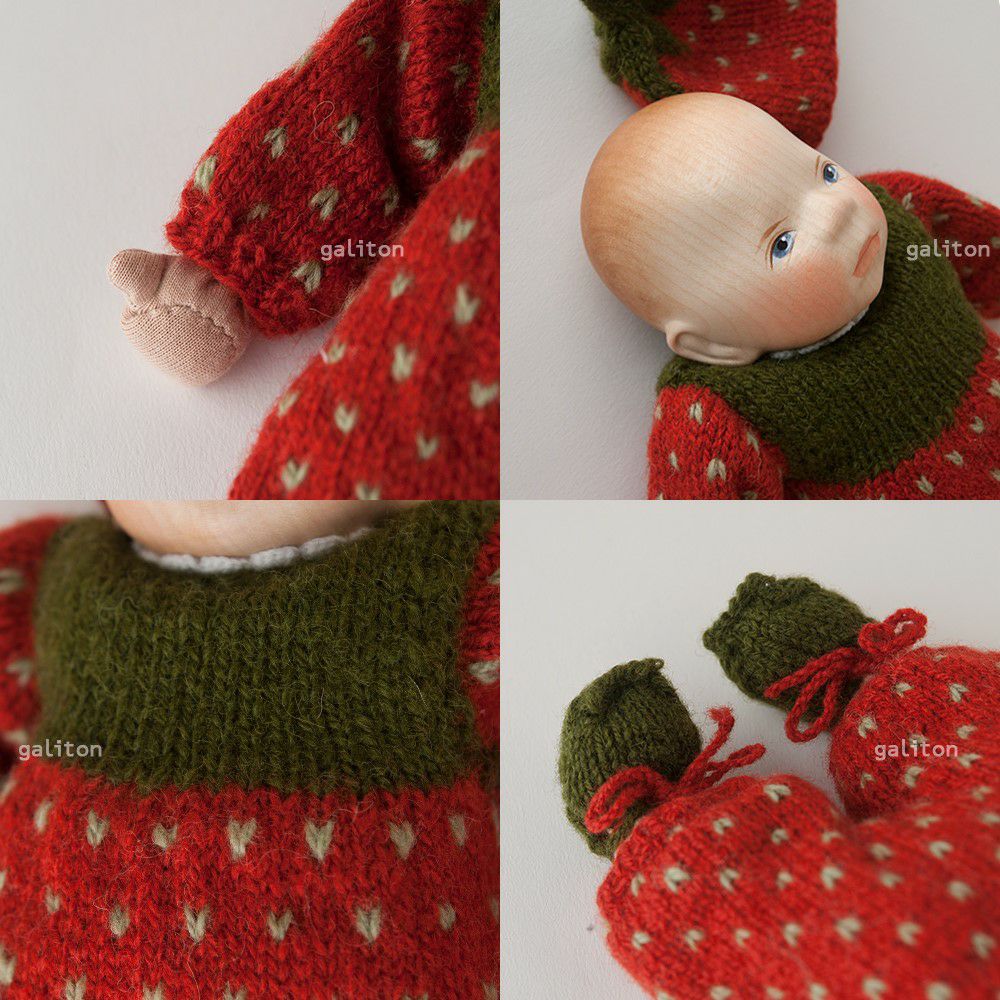 Elisabeth Pongratz ポングラッツ ベビー（中） M005 ニットいちご柄