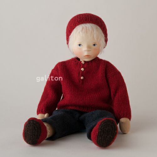 Elisabeth Pongratz ポングラッツ人形 ソフト S084 ニット赤セーター