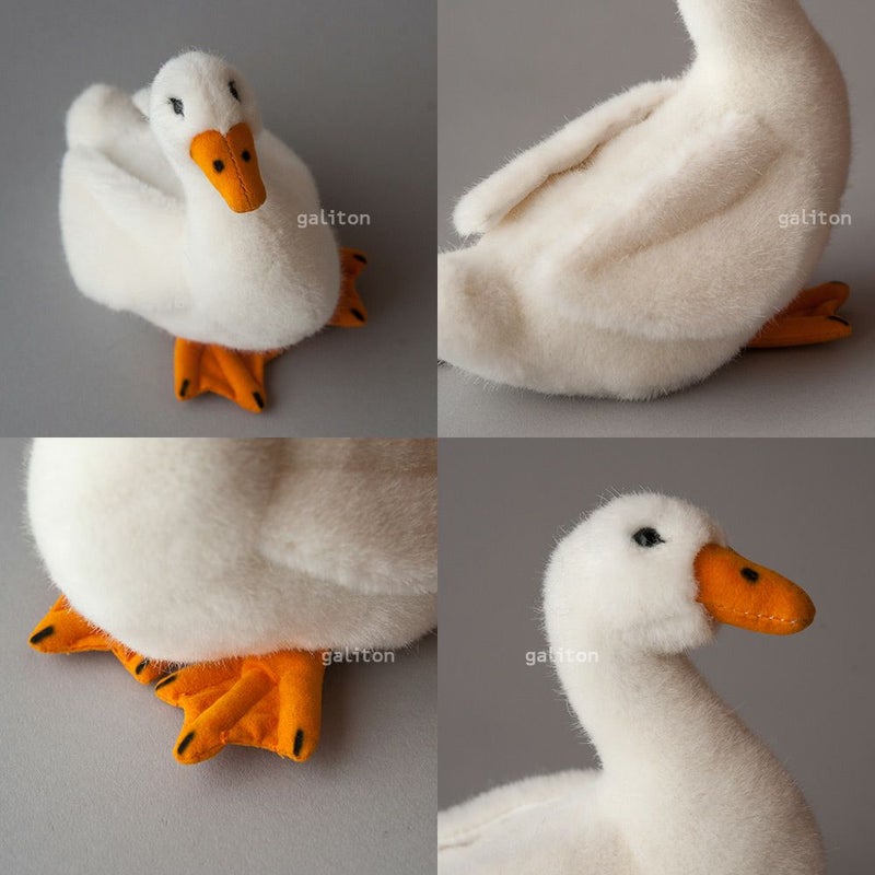 ケーセン Koesen ぬいぐるみ あひる（小）白