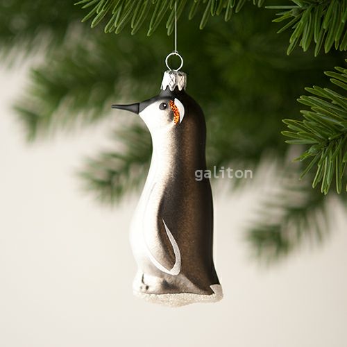 【xmas限定販売】 グラスオーナメント ペンギン 10128