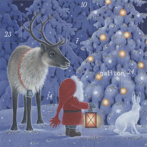 【xmas限定販売】 アドヴェントカード2枚組Sラメ付