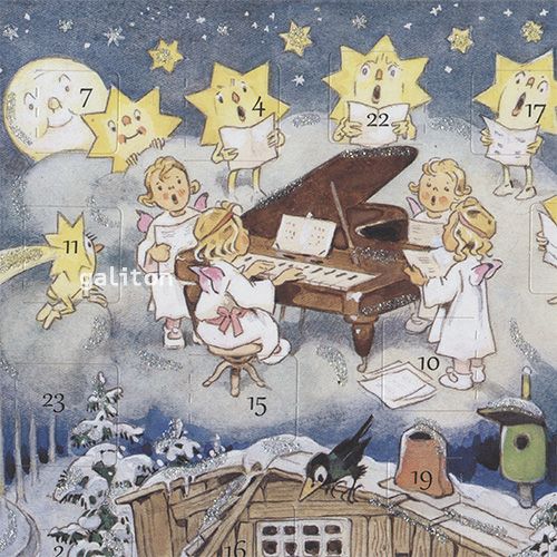 【xmas限定販売】 アドヴェントカード2枚組Uラメ付