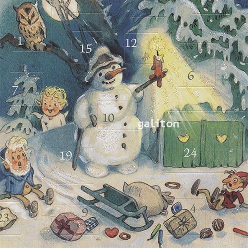 【xmas限定販売】 アドヴェントカード2枚組Uラメ付