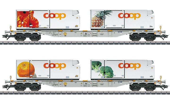 maerklin/メルクリン 47462 コンテナフラット貨車セット Coop