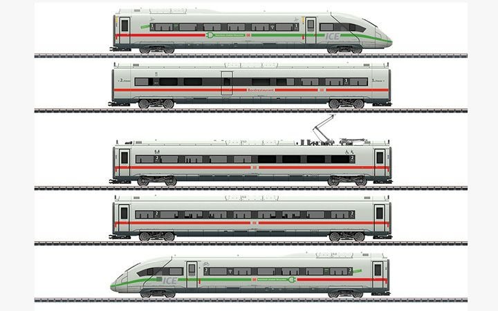 maerklin/メルクリン 39716 高速列車 DBAG ICE4 グリーンストライプ 5両セット