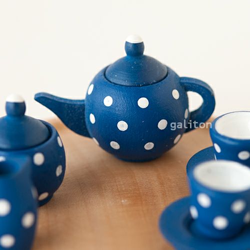 ウーリッヒ Uhlig ティーセット 青 白ドット