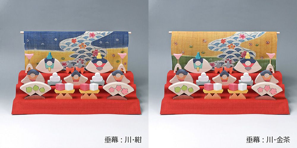 小黒三郎 楕円雛三段飾り 特製垂幕