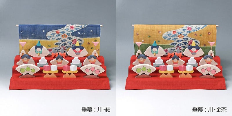 小黒三郎 楕円雛三段飾り 特製垂幕