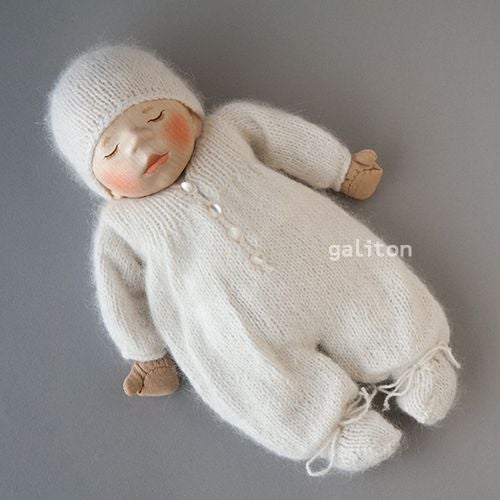 Elisabeth Pongratz ポングラッツベビー（大）B001S 白ニット服