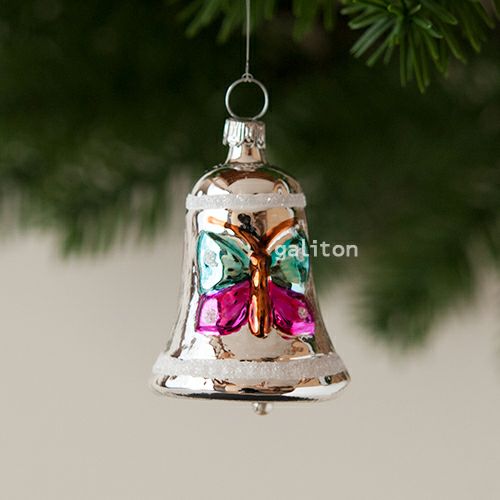 【xmas限定販売】 グラスオーナメント ベル 蝶 RM423