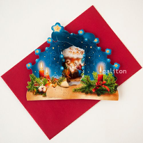 【xmas限定販売】 ポップアップクリッペ 封筒付 キャンドル