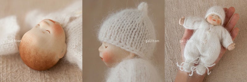 Elisabeth Pongratz ポングラッツベビー極小W001S 白ニット服