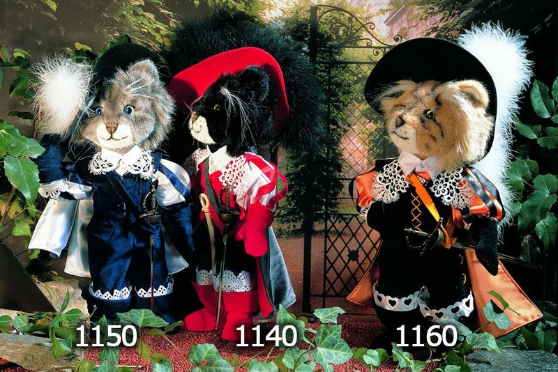 ケーセン Koesen ぬいぐるみ ネコの銃士 赤