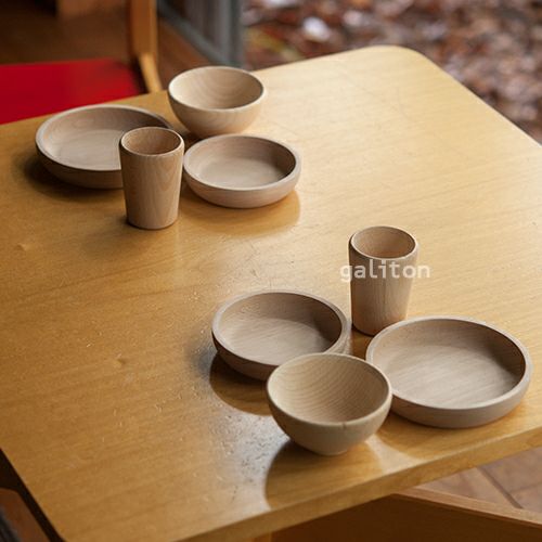 がりとんオリジナル ままごと木製食器セット2人用