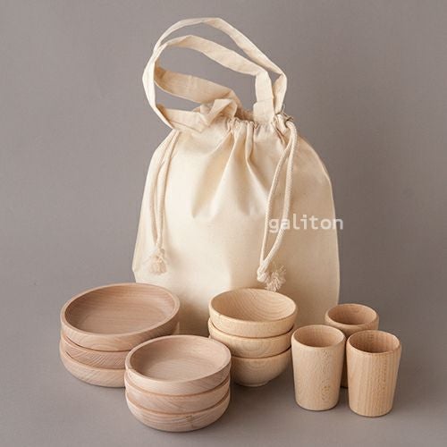 がりとんオリジナル ままごと木製食器セット3人用