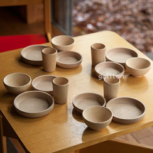 がりとんオリジナル ままごと木製食器セット4人用 |木のおもちゃ がりとん