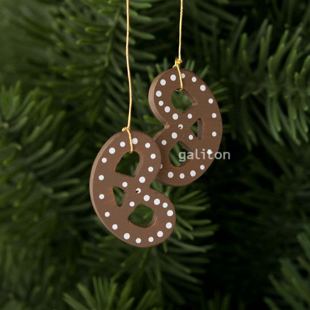 【xmas限定販売】《クリスマスオーナメント》 カーヴェーオー KWO ブレーツェル うす茶2個セット