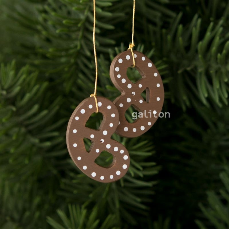 【xmas限定販売】《クリスマスオーナメント》 カーヴェーオー KWO ブレーツェル うす茶2個セット