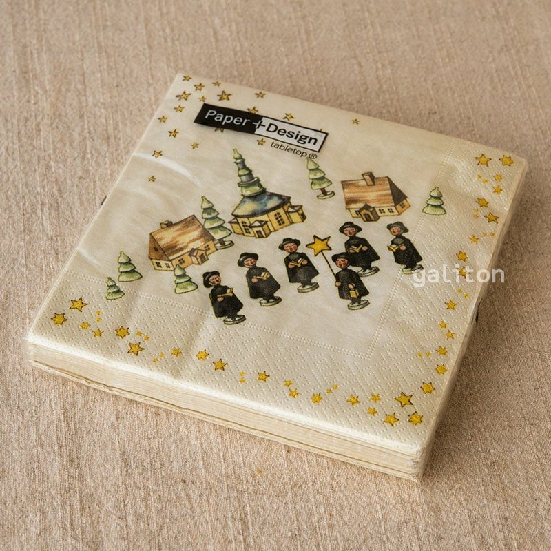 【xmas限定販売】 ペーパーナプキン 聖歌隊 白