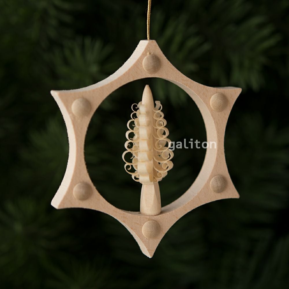【xmas限定販売】《クリスマスオーナメント》 星のシュパンバウム白木