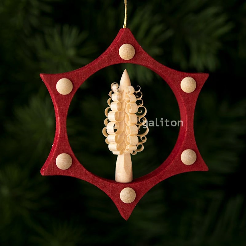 【xmas限定販売】《クリスマスオーナメント》 星のシュパンバウム赤