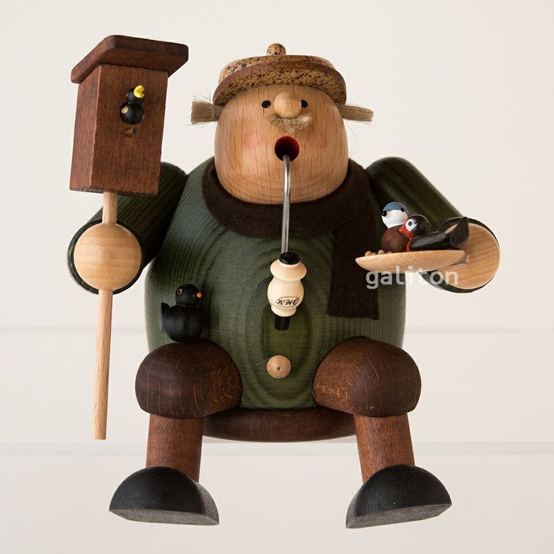 煙出し人形 KWO太っちょ小鳥好き 座り 21570